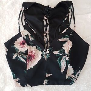 Floral print crop top